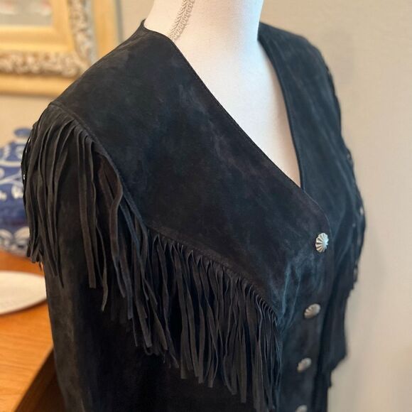 VINTAGE Cripple Creek leather fringe jacket - Picture 12 of 13